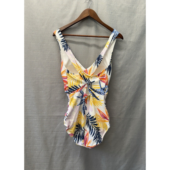 Calia One Piece Swimsuit Women Size 16 Floral Power Sculpt Stretch Beachy New - Picture 2 of 5